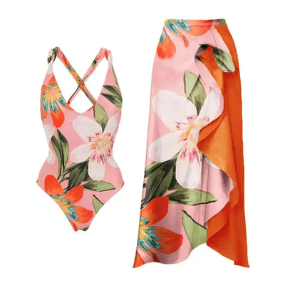 2024 Fashionable Sexy Two-Piece Swimsuit with Dress