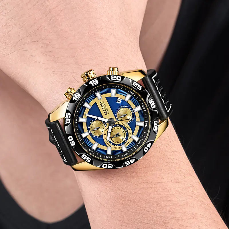 Fashionable Multifunctional Quartz Sports Watch for Men