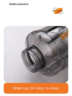 2000ml Heavy Duty Sports Water Bottle with Straw