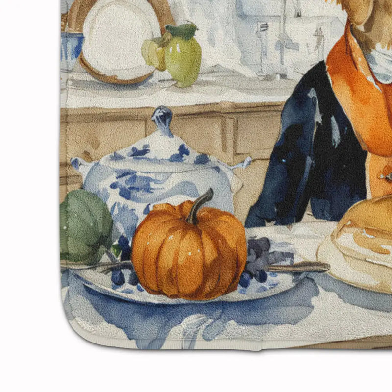 Golden Retriever Fall Kitchen Pumpkins Memory Foam Kitchen Mat