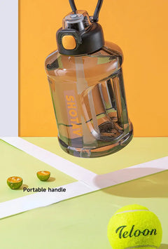 2000ml Heavy Duty Sports Water Bottle with Straw